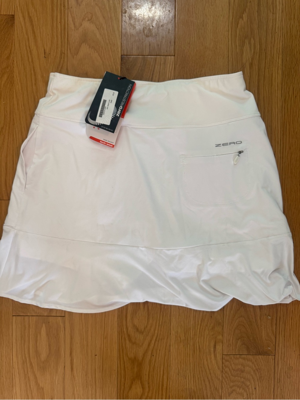Zero Restriction Women's White Mae Skort Tennis Athletic Skirt Size M New w Tags - Picture 3 of 9